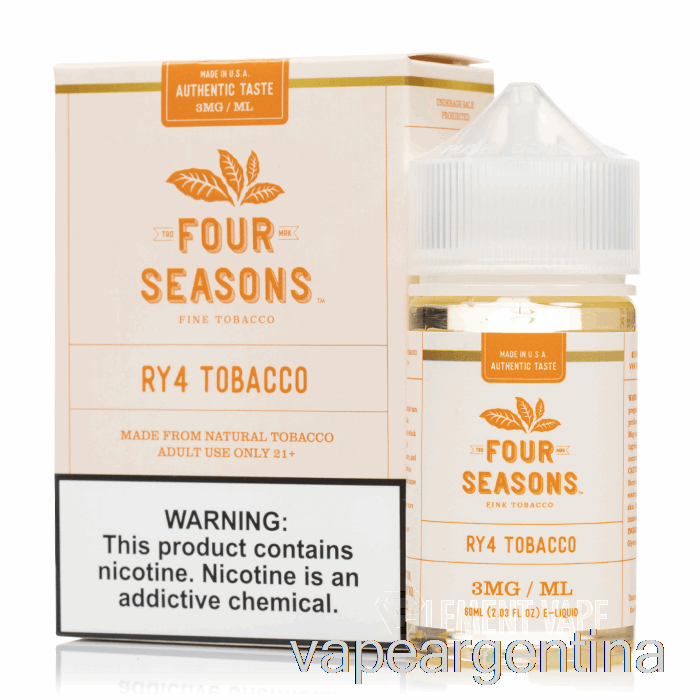 Tabaco Ry4 - Cuatro Estaciones - 60ml 18mg Vape Descartable